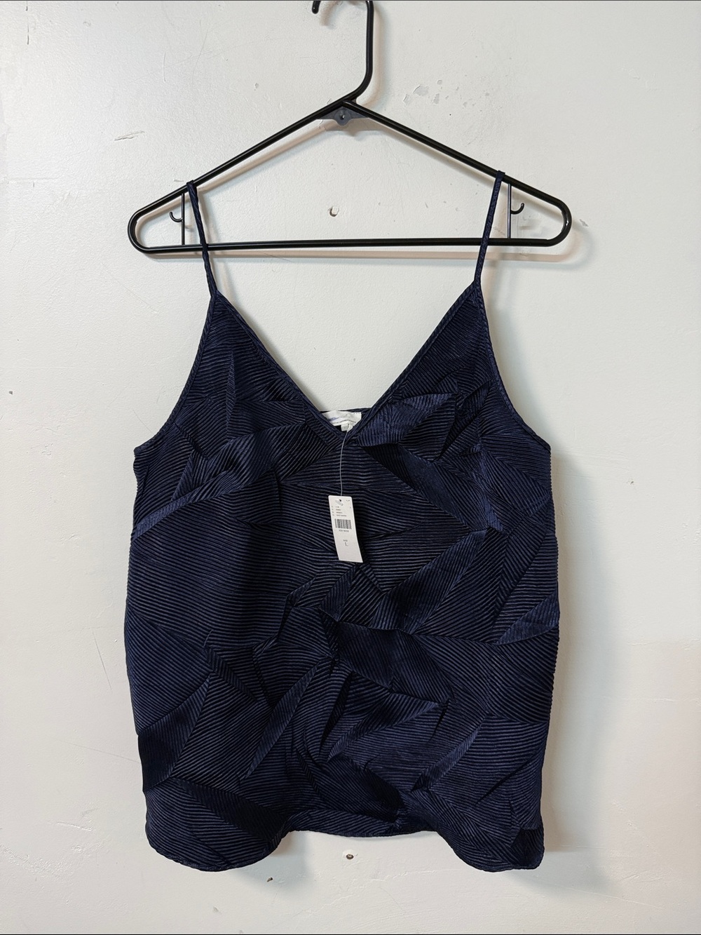 Anthropologie Navy Textured Geometric Cami